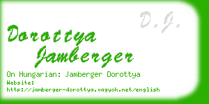 dorottya jamberger business card